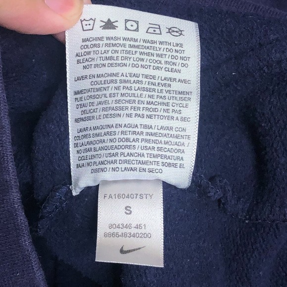 Nike Women's Small Pullover Hoodie, Dark Blue - Picture 7 of 7